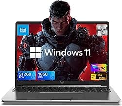 Laptop, 16GB DDR4 512GB SSD Laptop Computer, 15.6inch Windοws 11 Laptop with Ιntel 12th Quad-Core Processor(Up to 3.6GHz), 1920P FHD Display, WiFi 6, USB3.2, Type_C,Long Battery Life product image